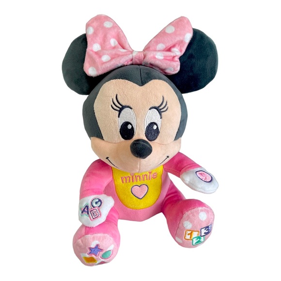 Disney Pink Baby Minnie Mouse Singing Musical Talking Plush Stuffed Soft Toy - Picture 1 of 1